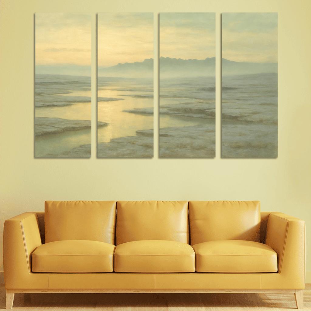 Glass Plateau Of Morning Haze canvas paintings frame
