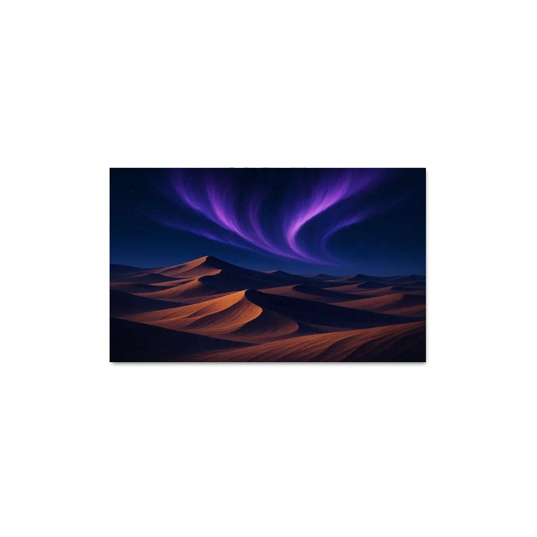 Celestial Dunes Under Violet Aurora canvas paintings frame