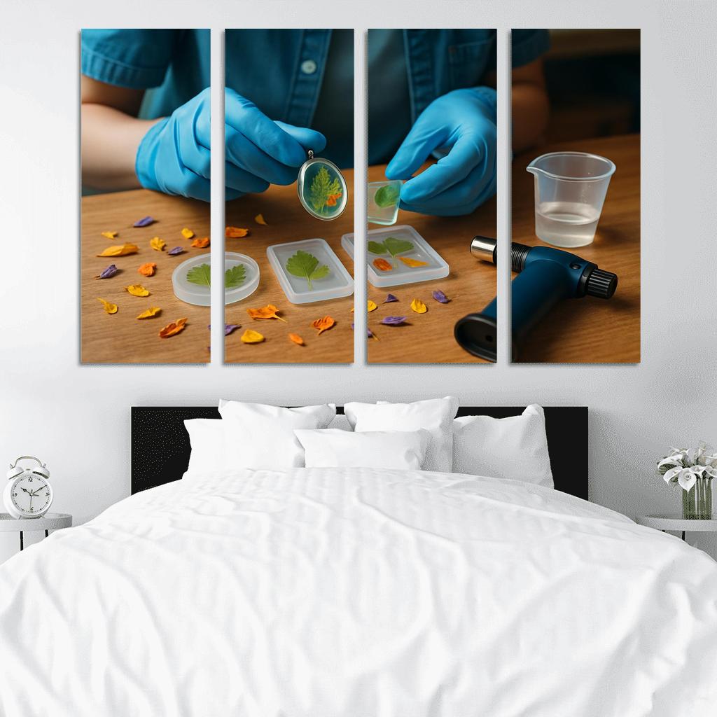 Resin And Leaf Memory Art wall art