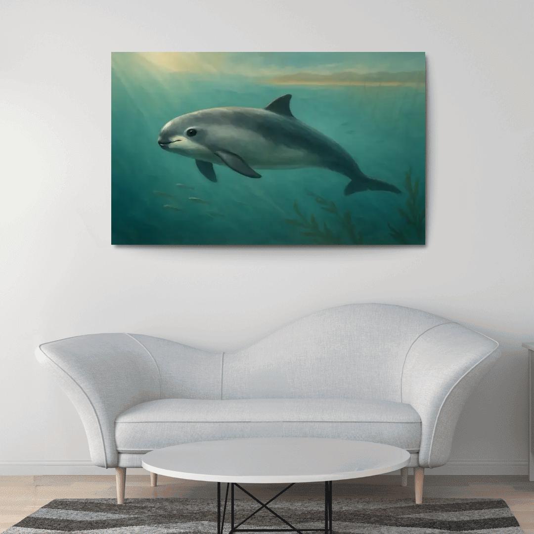 Vaquita Porpoise In A Turquoise Gulf wall art