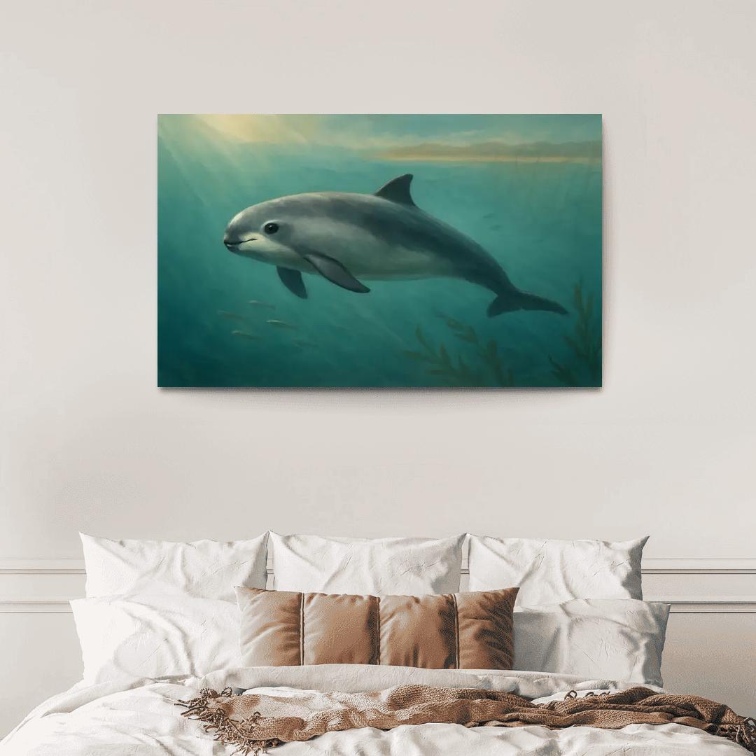 Vaquita Porpoise In A Turquoise Gulf wall art