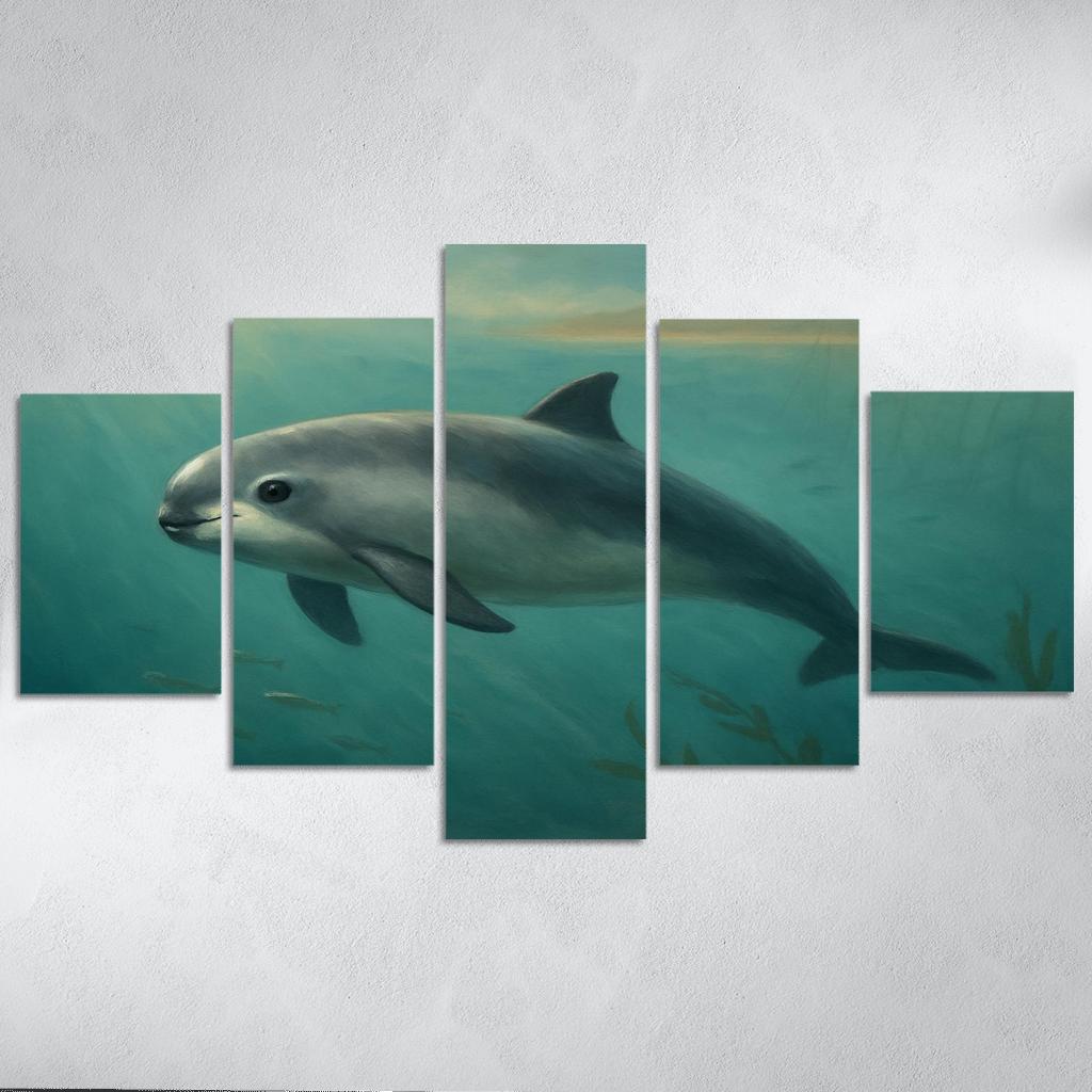 Vaquita Porpoise In A Turquoise Gulf wall art
