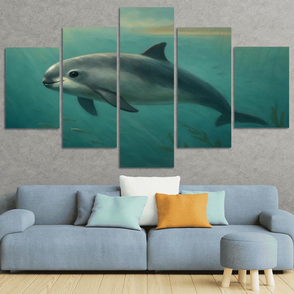 Vaquita Porpoise In A Turquoise Gulf wall art