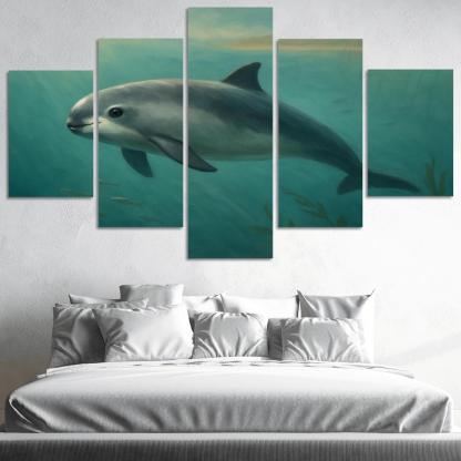 Vaquita Porpoise In A Turquoise Gulf wall art