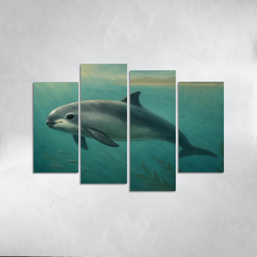 Vaquita Porpoise In A Turquoise Gulf wall art