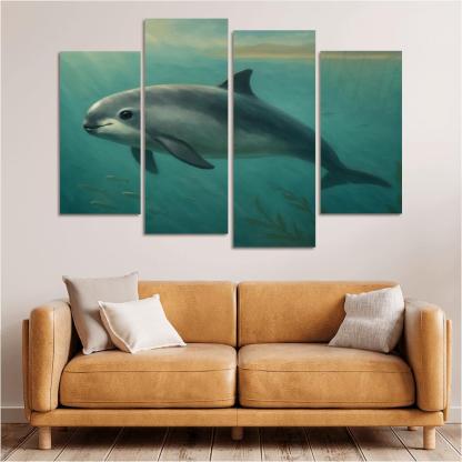 Vaquita Porpoise In A Turquoise Gulf wall art