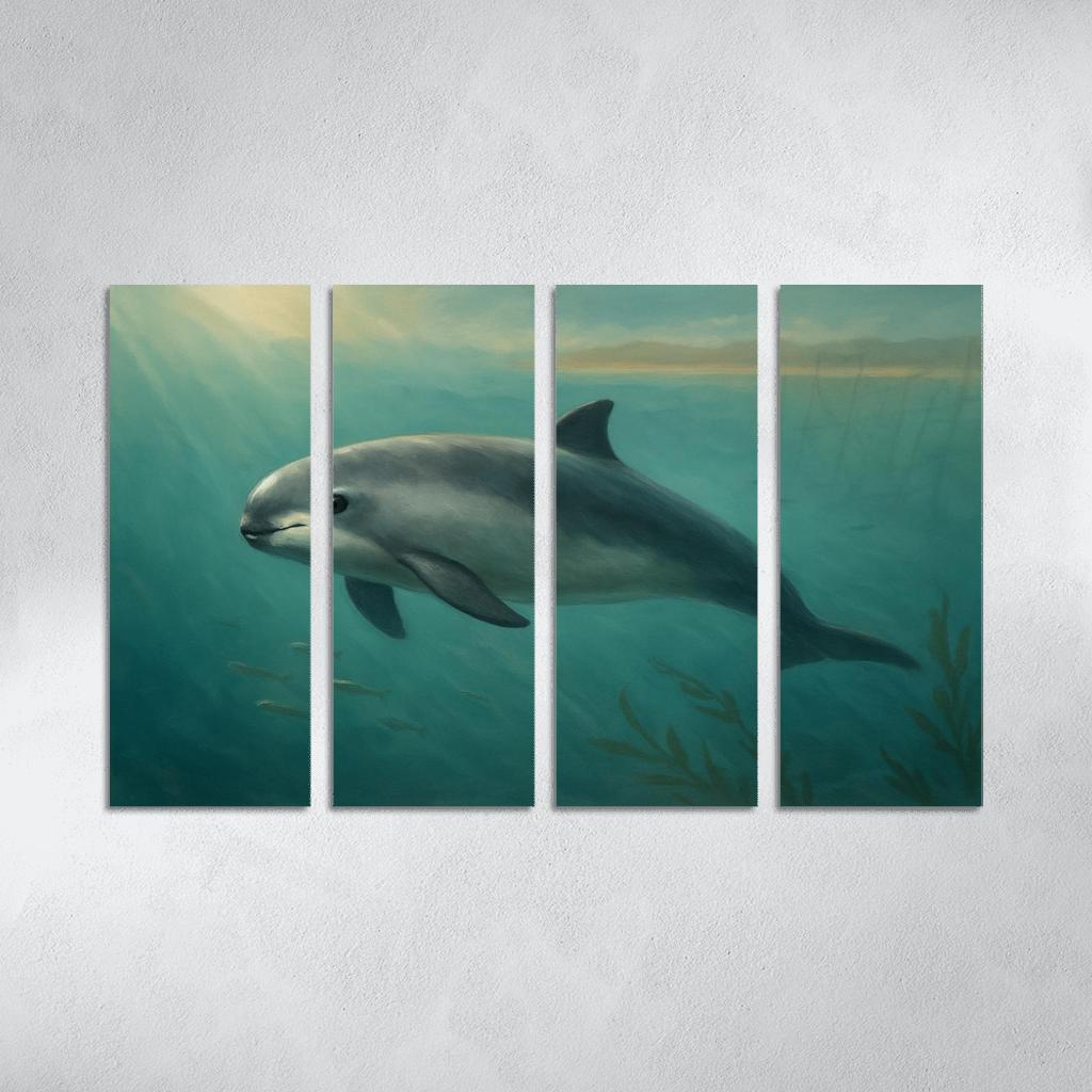 Vaquita Porpoise In A Turquoise Gulf wall art