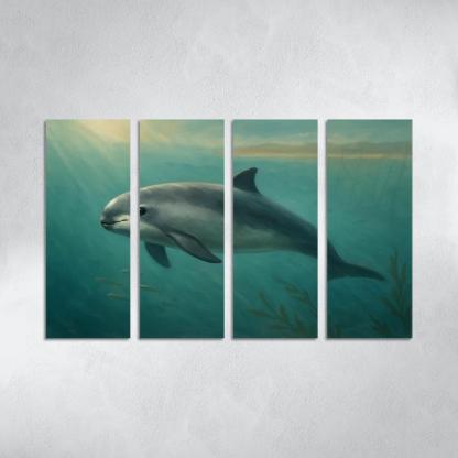 Vaquita Porpoise In A Turquoise Gulf wall art