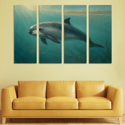 Vaquita Porpoise In A Turquoise Gulf wall art