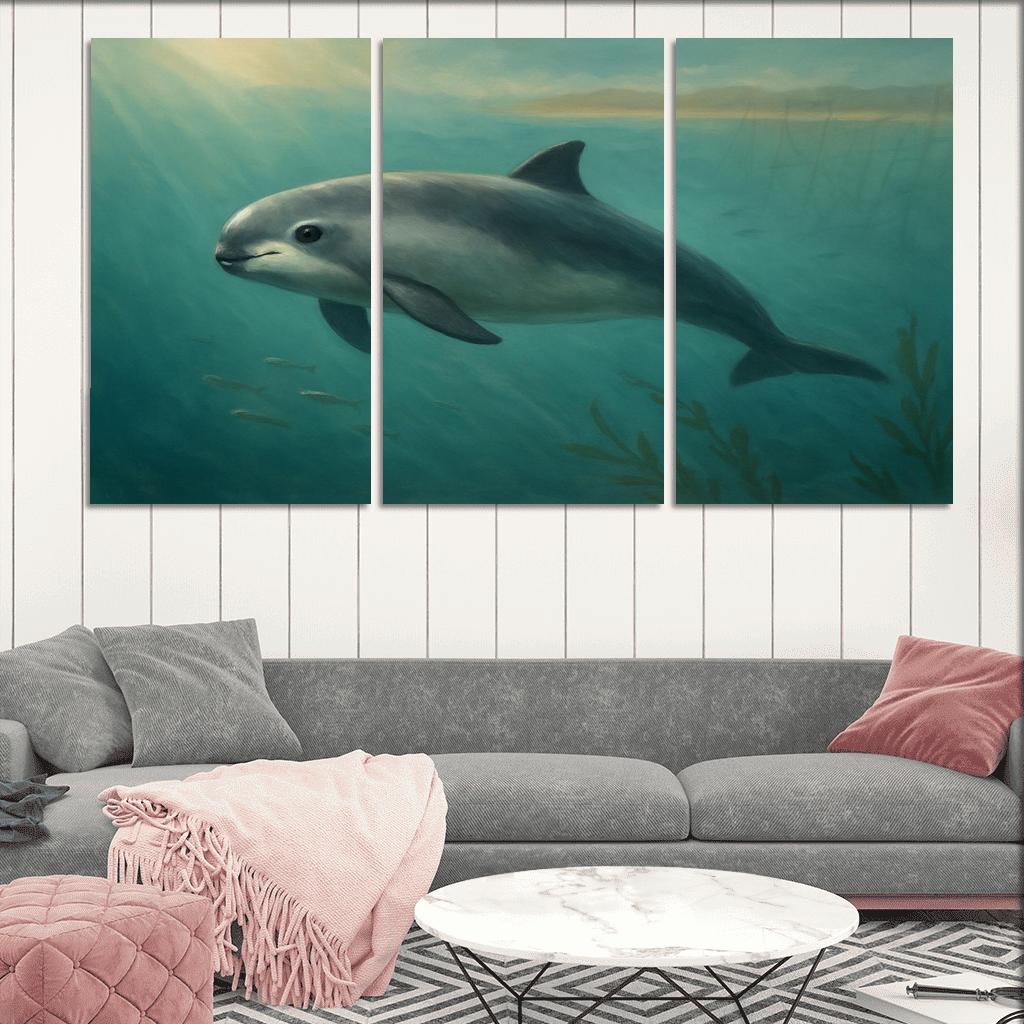 Vaquita Porpoise In A Turquoise Gulf wall art