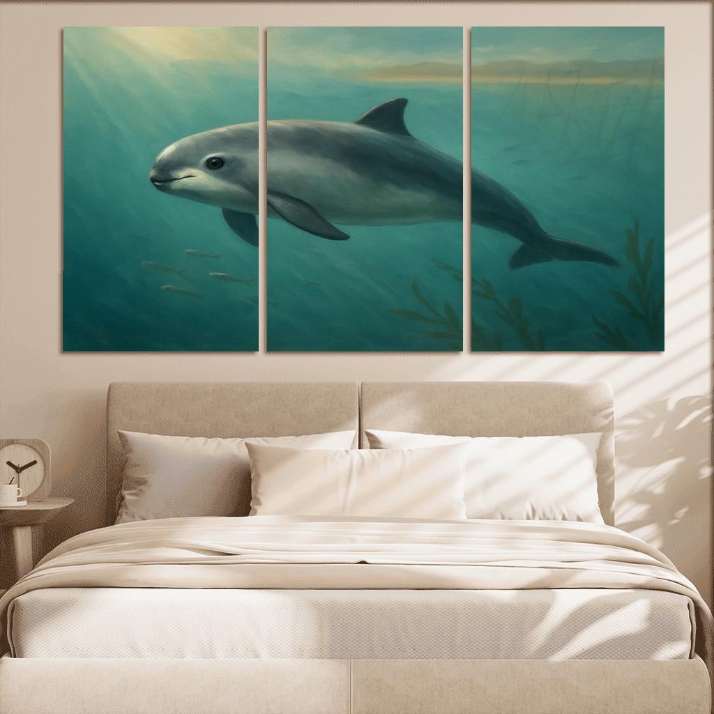 Vaquita Porpoise In A Turquoise Gulf wall art