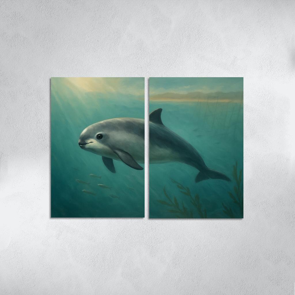 Vaquita Porpoise In A Turquoise Gulf wall art