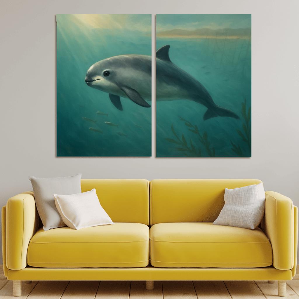 Vaquita Porpoise In A Turquoise Gulf wall art