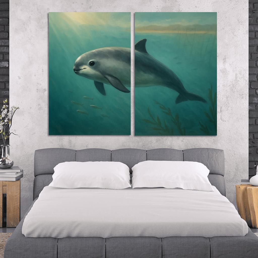 Vaquita Porpoise In A Turquoise Gulf wall art