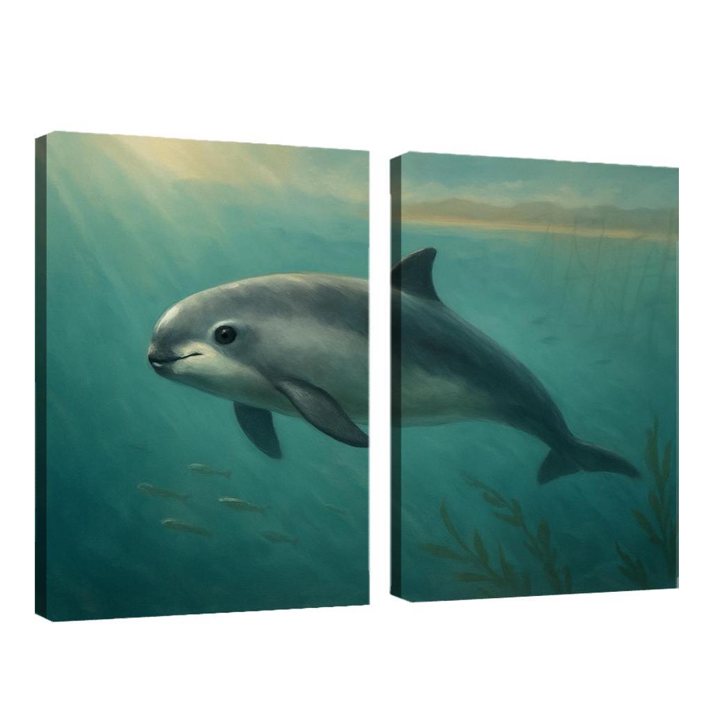 Vaquita Porpoise In A Turquoise Gulf wall art