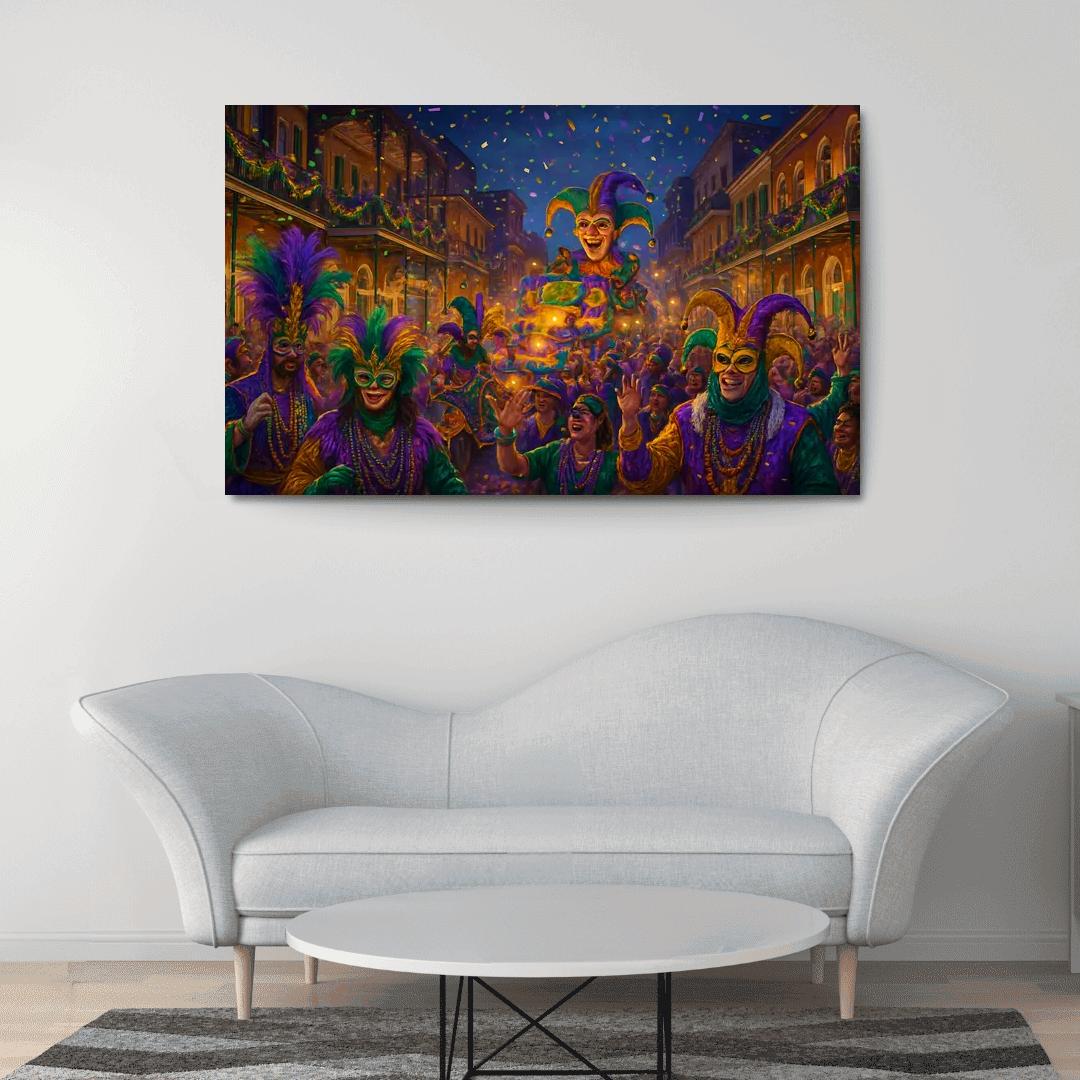 Mardi Gras New Orleans framed paintings