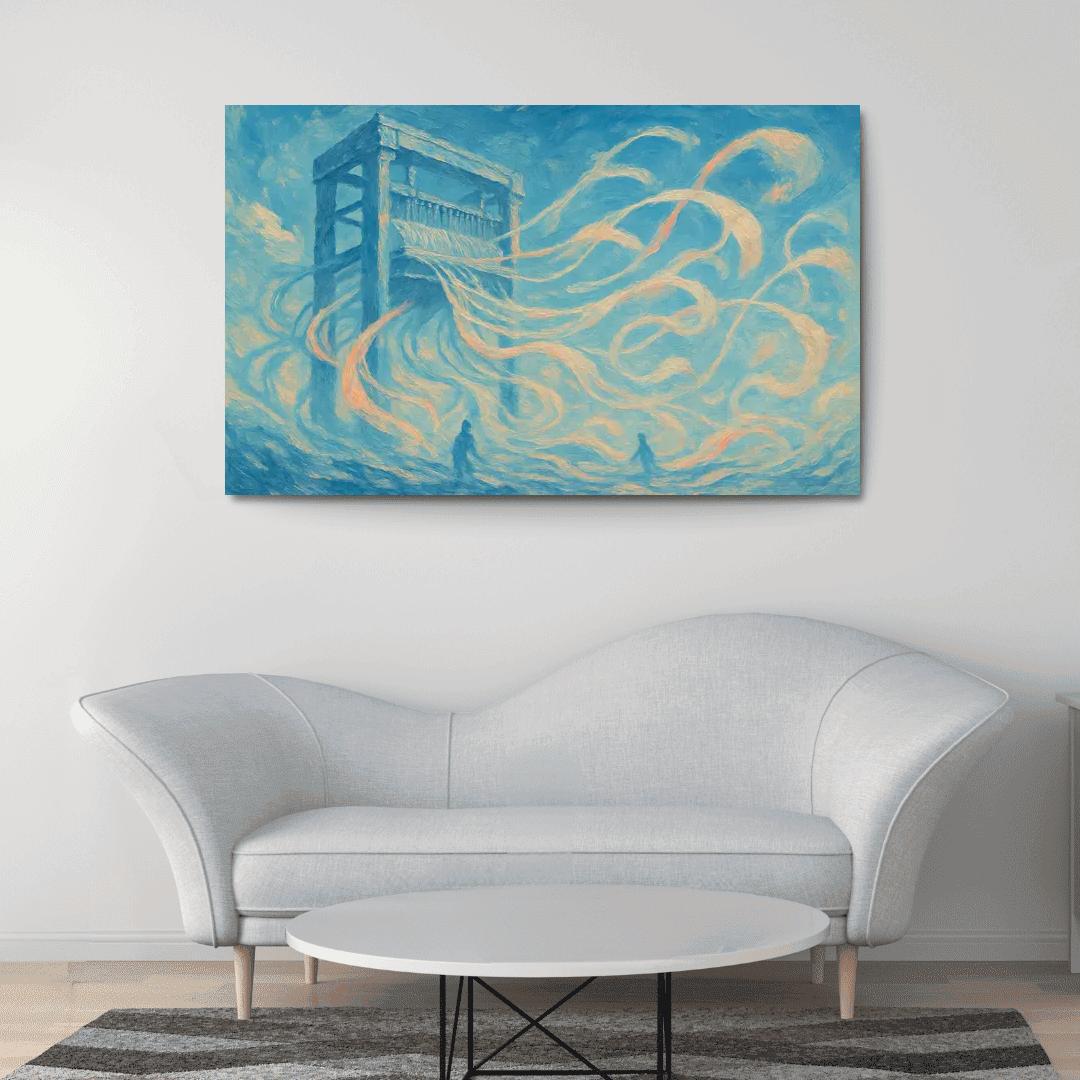 Cerulean Loom Of Becoming modern paintings frame