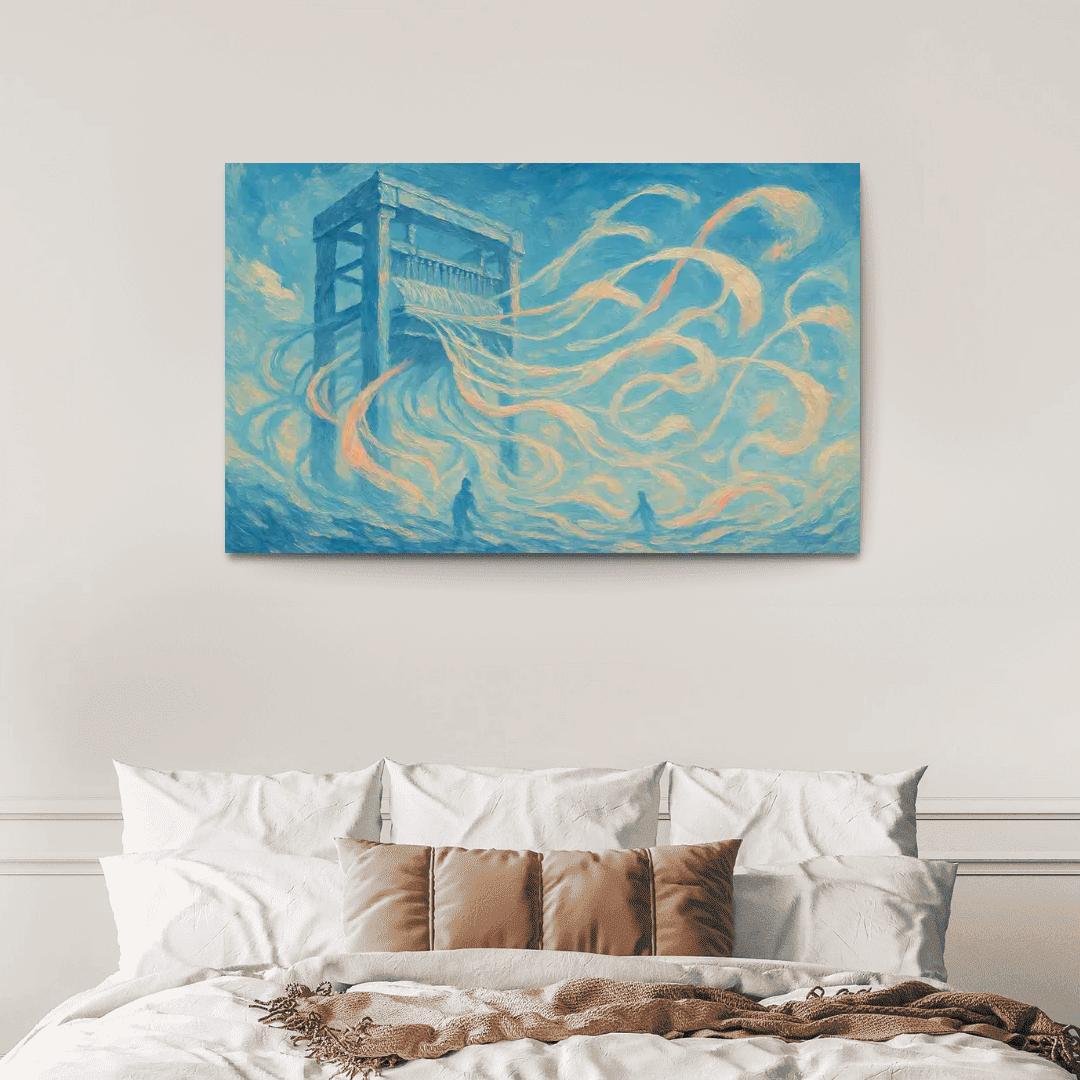 Cerulean Loom Of Becoming modern paintings frame