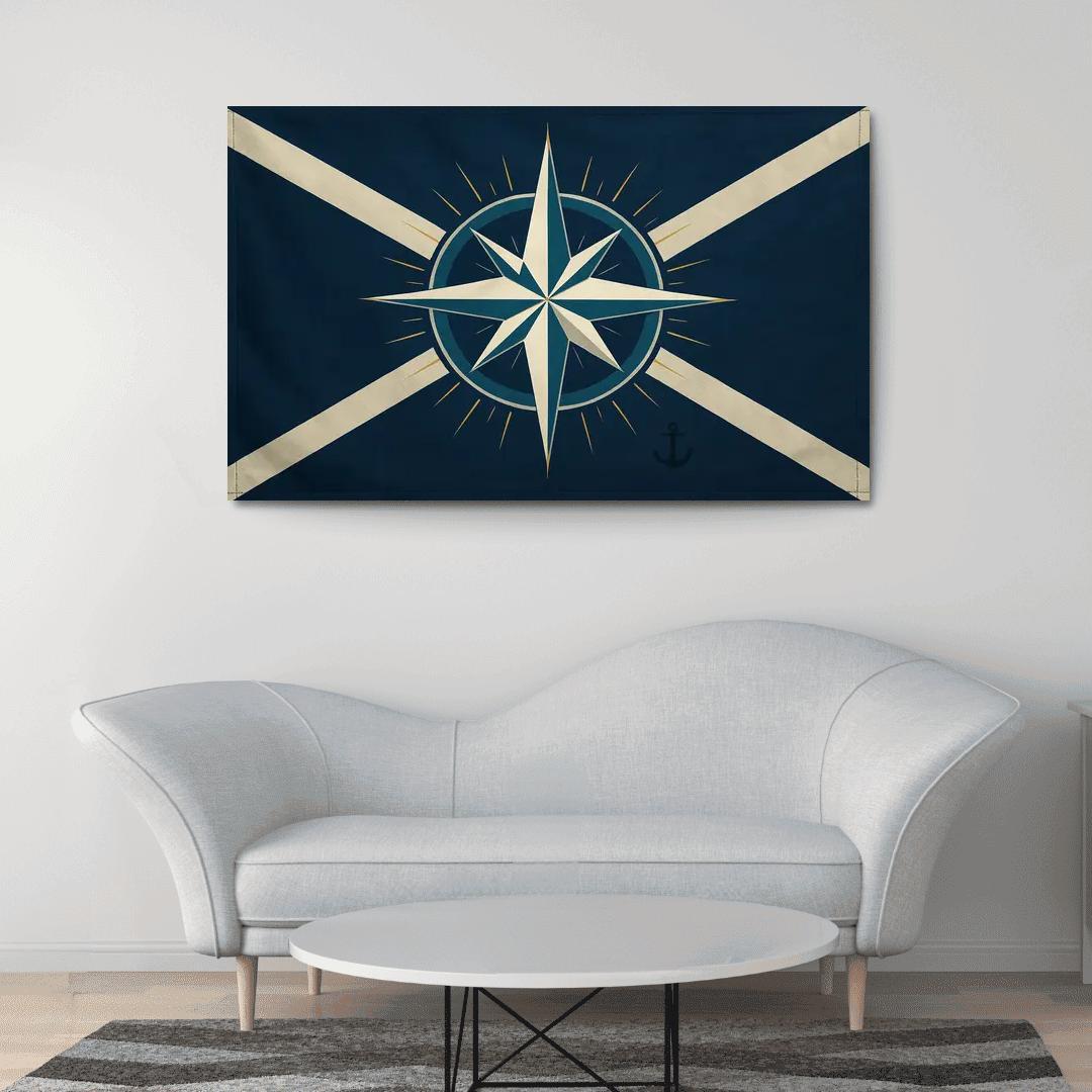 Mariners Compass Banner canvas paintings frame