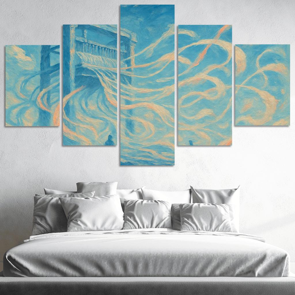 Cerulean Loom Of Becoming modern paintings frame