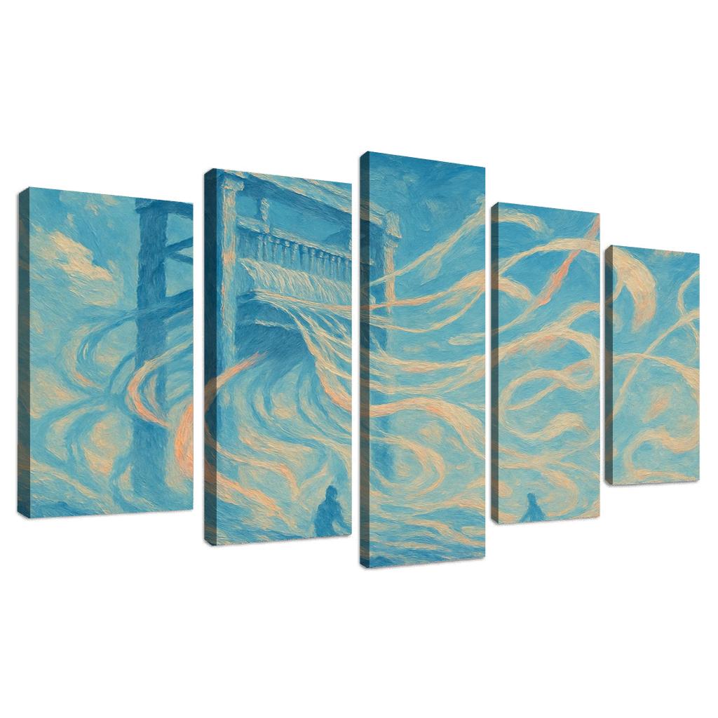 Cerulean Loom Of Becoming modern paintings frame