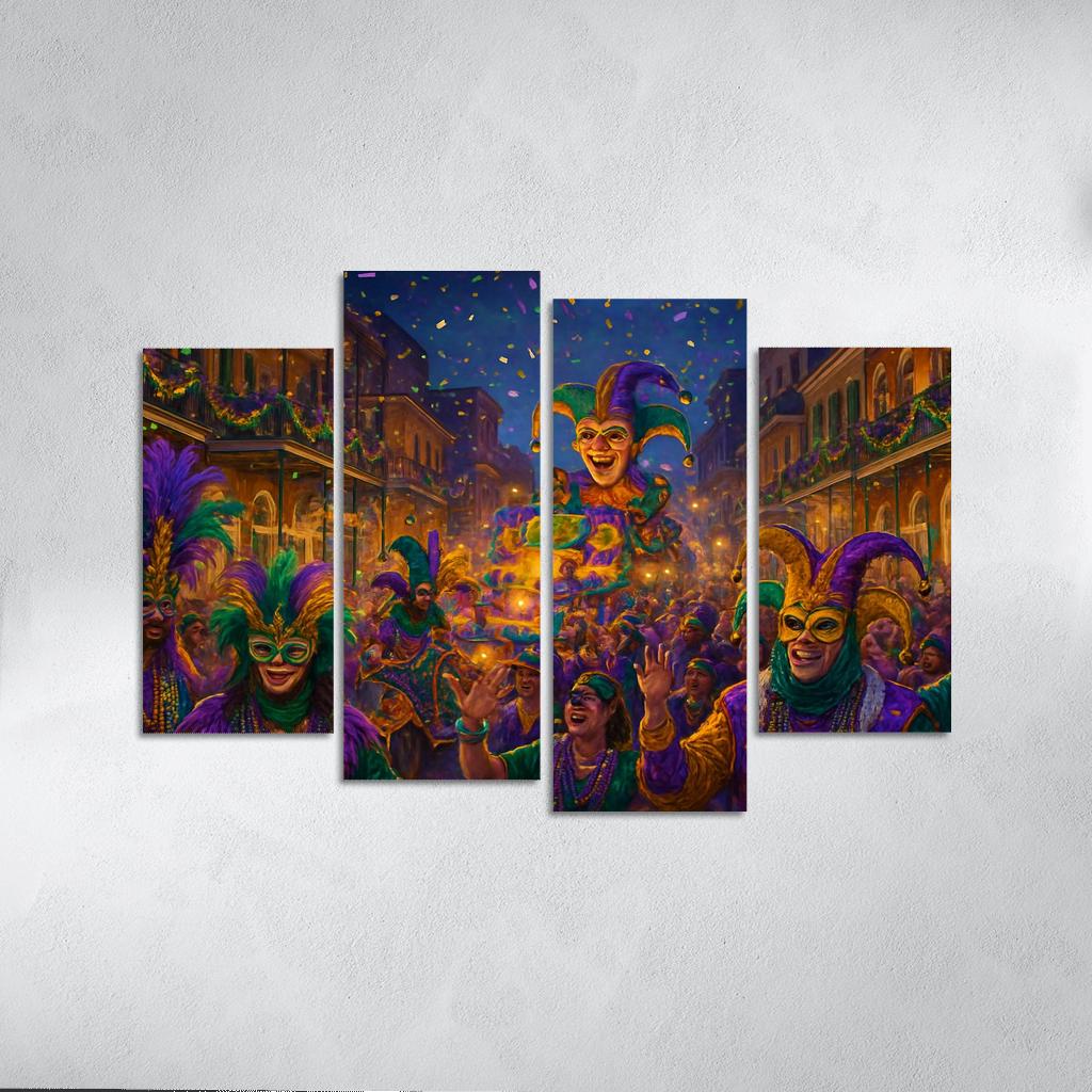Mardi Gras New Orleans framed paintings