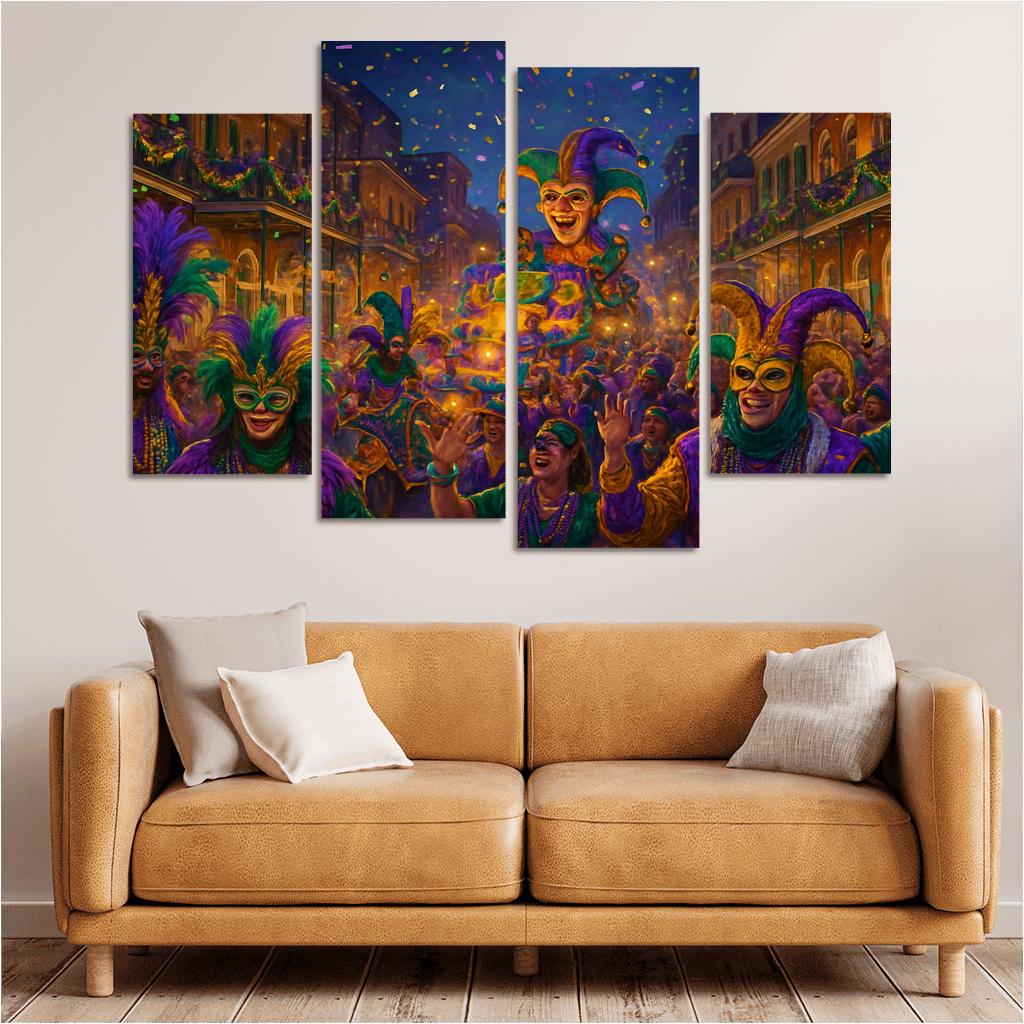 Mardi Gras New Orleans framed paintings