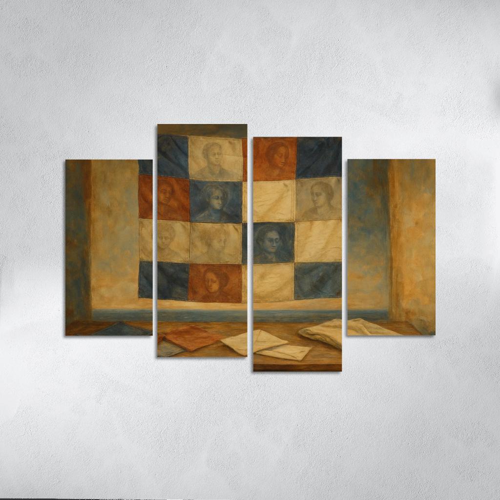 Echoes Of Home Memory Quilts abstract paintings frame