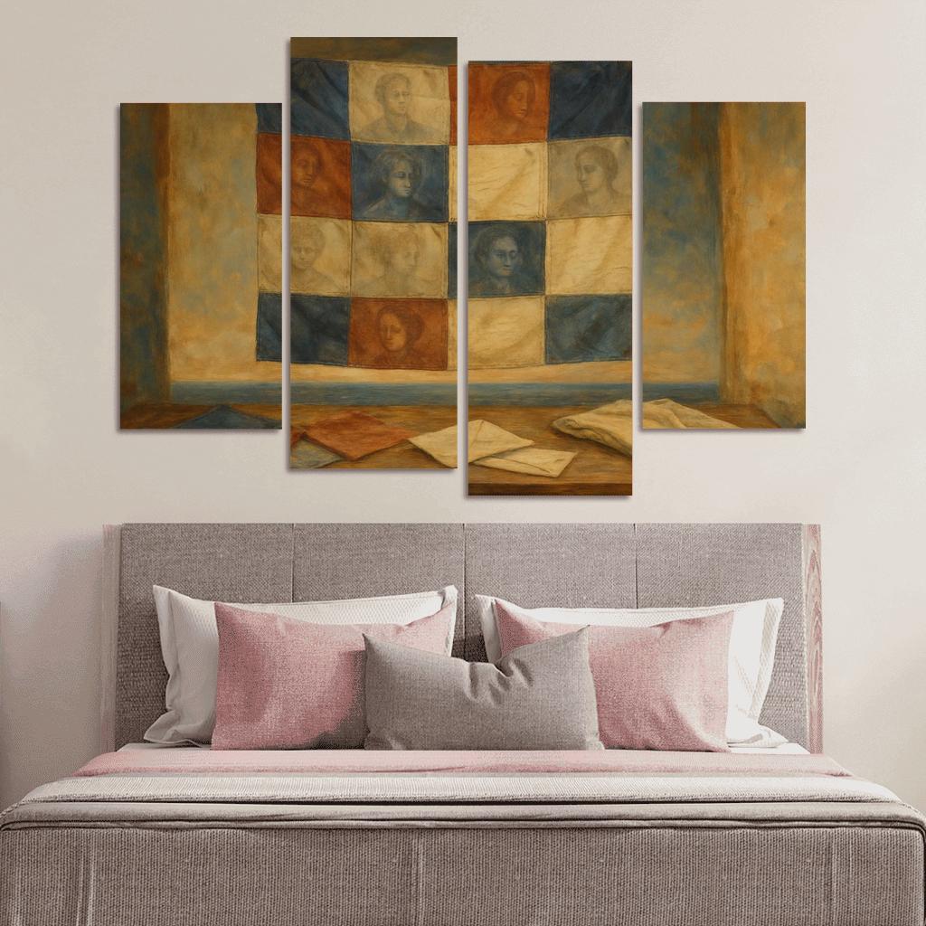 Echoes Of Home Memory Quilts abstract paintings frame