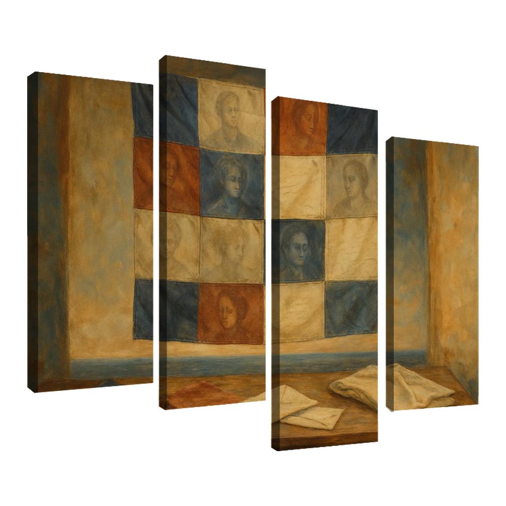 Echoes Of Home Memory Quilts abstract paintings frame