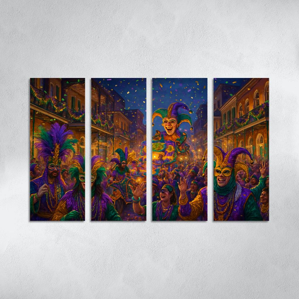 Mardi Gras New Orleans framed paintings