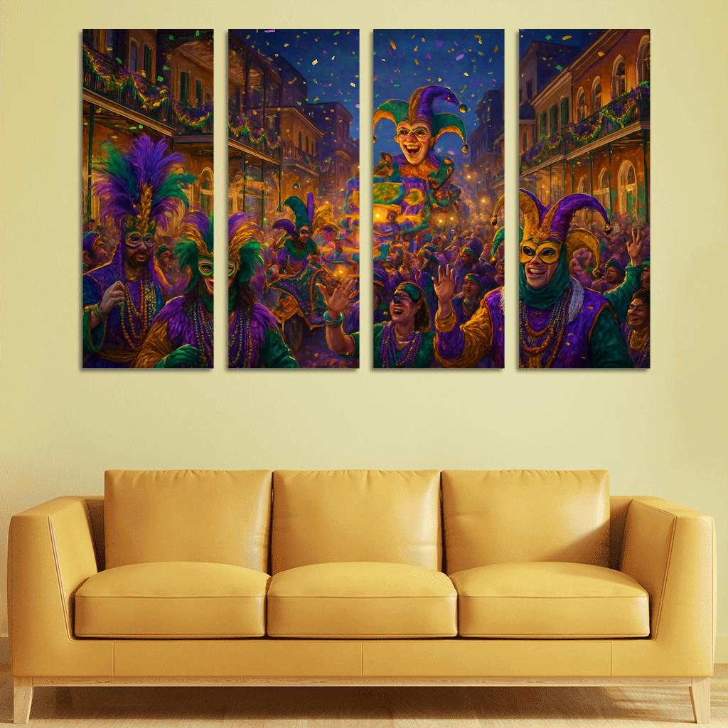 Mardi Gras New Orleans framed paintings