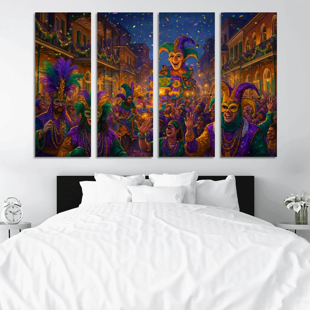 Mardi Gras New Orleans framed paintings