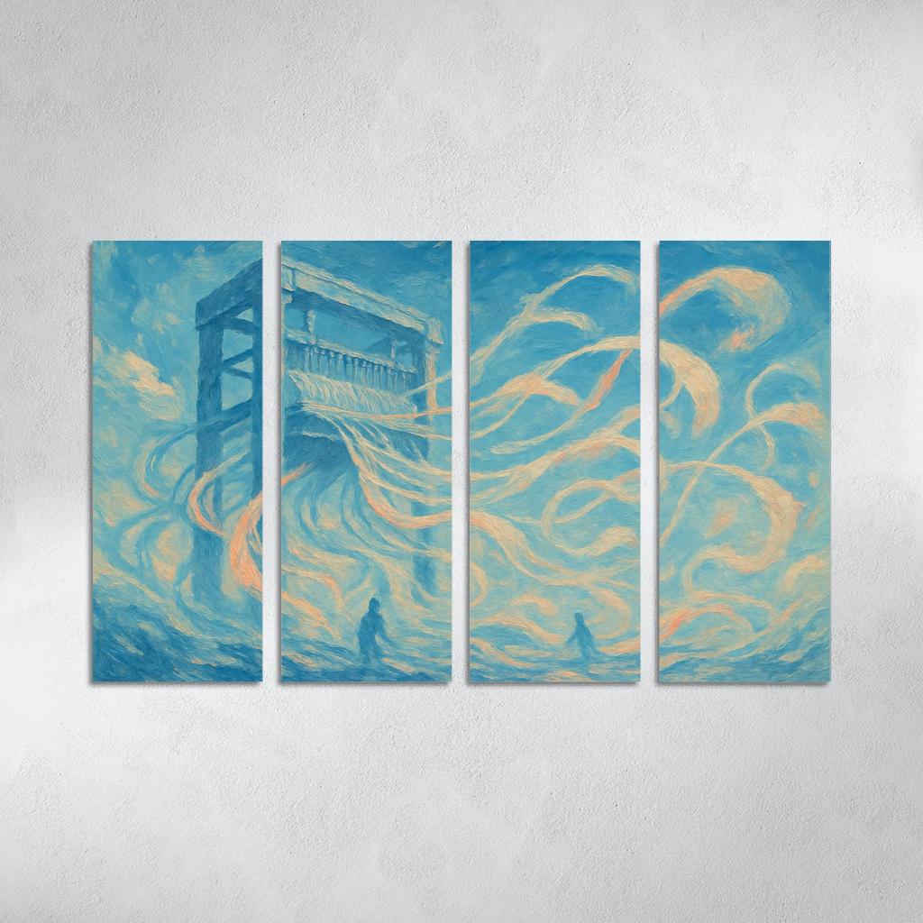 Cerulean Loom Of Becoming modern paintings frame