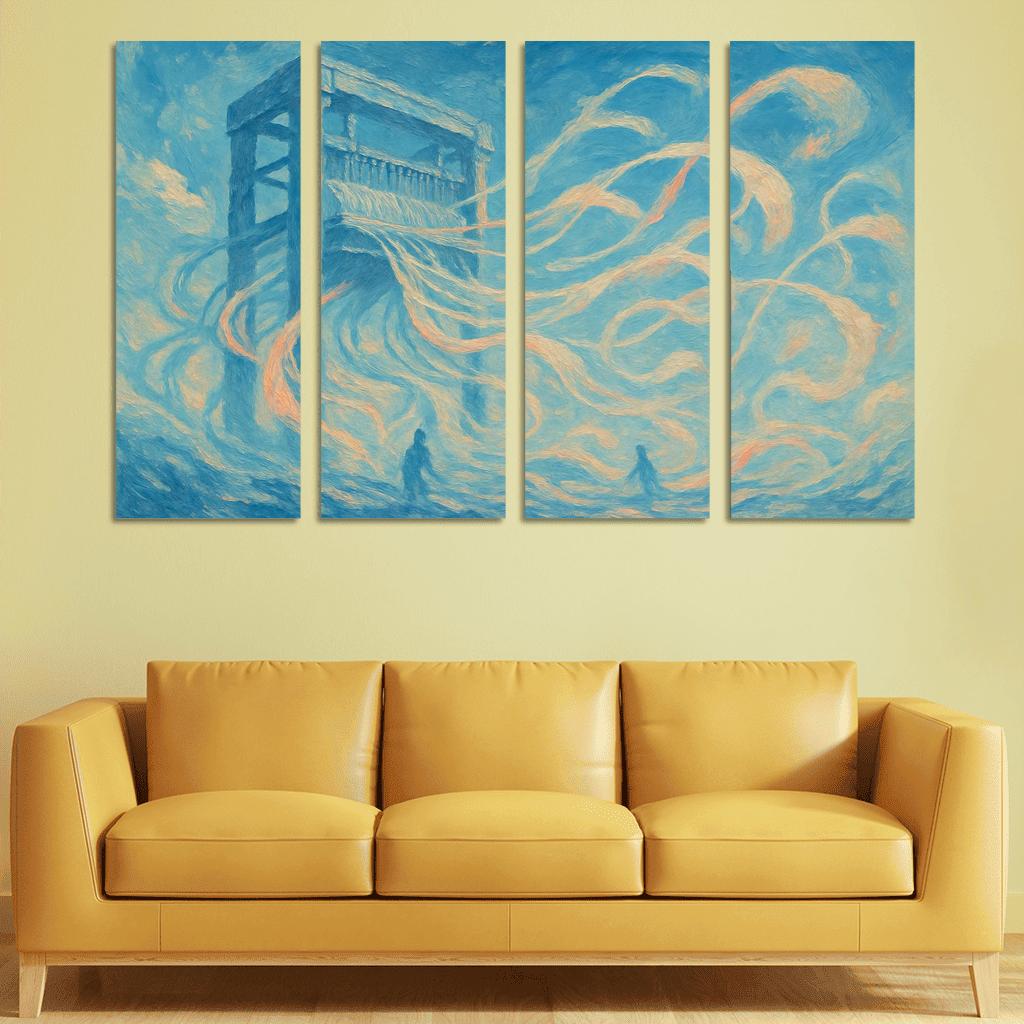 Cerulean Loom Of Becoming modern paintings frame