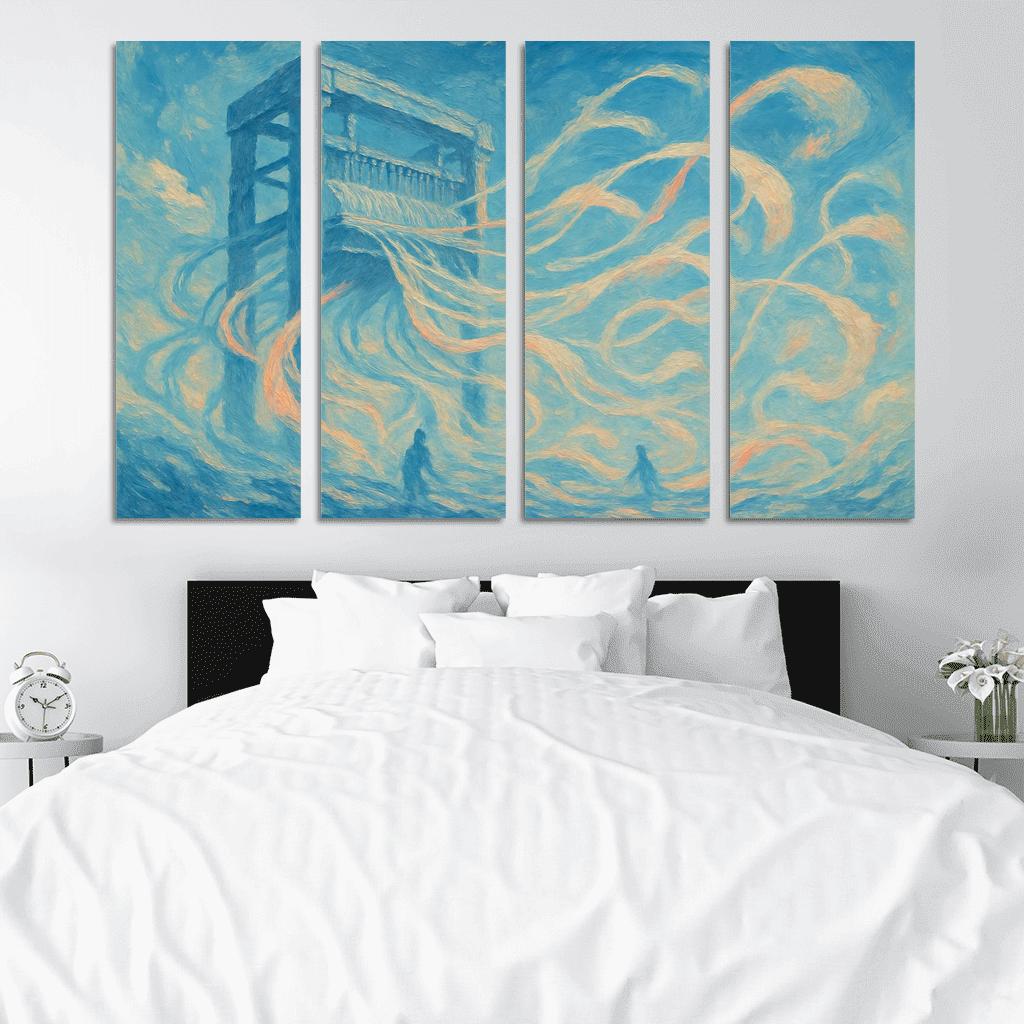 Cerulean Loom Of Becoming modern paintings frame