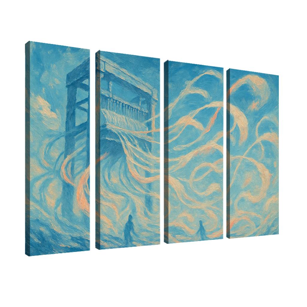 Cerulean Loom Of Becoming modern paintings frame