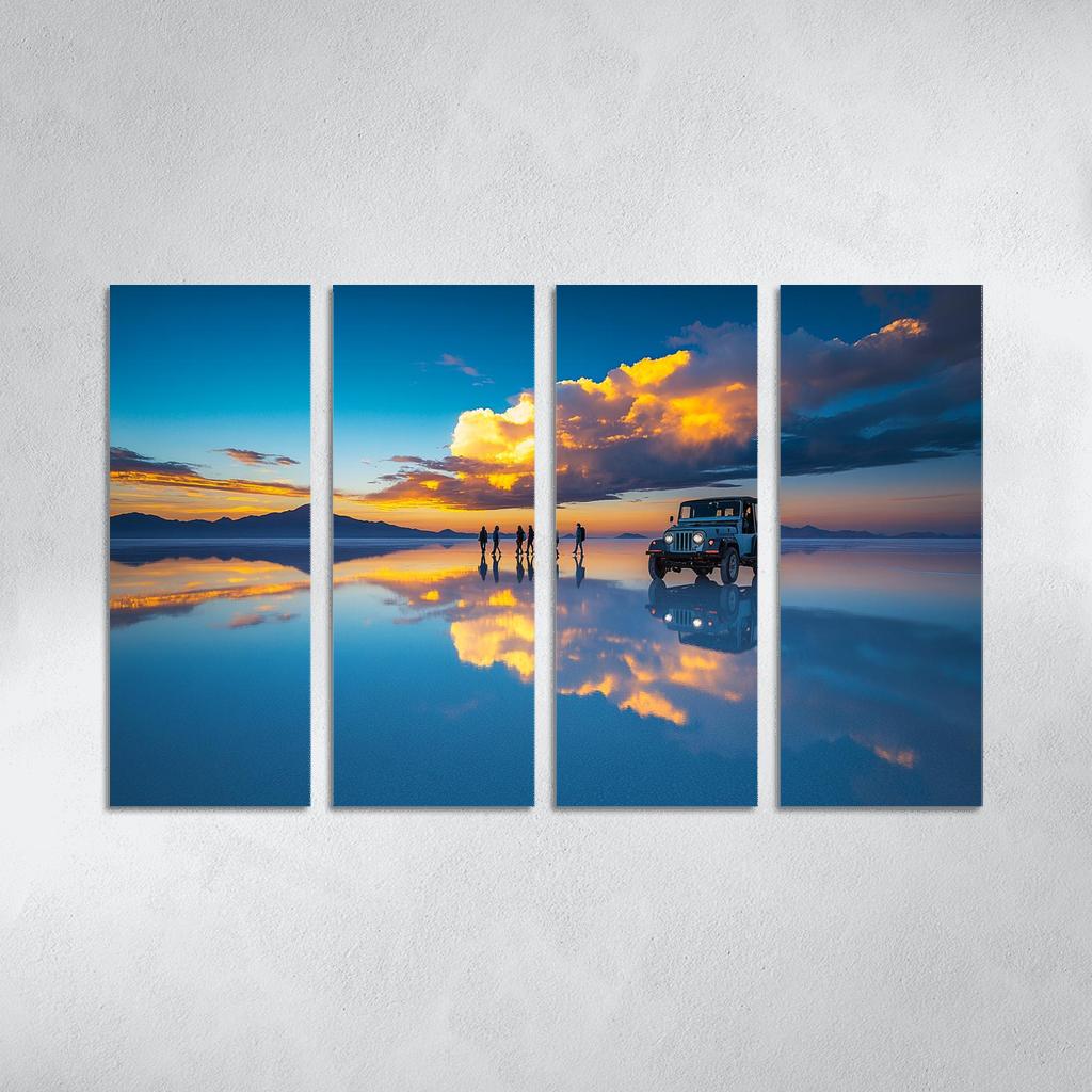 Uyuni Salt Flats Mirror Field modern paintings frame
