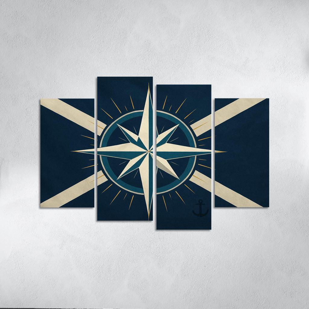 Mariners Compass Banner canvas paintings frame