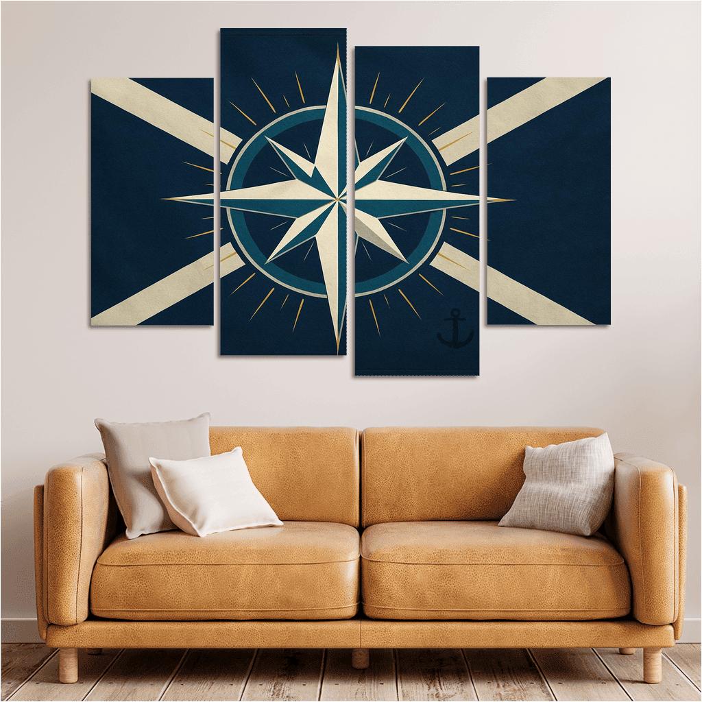 Mariners Compass Banner canvas paintings frame