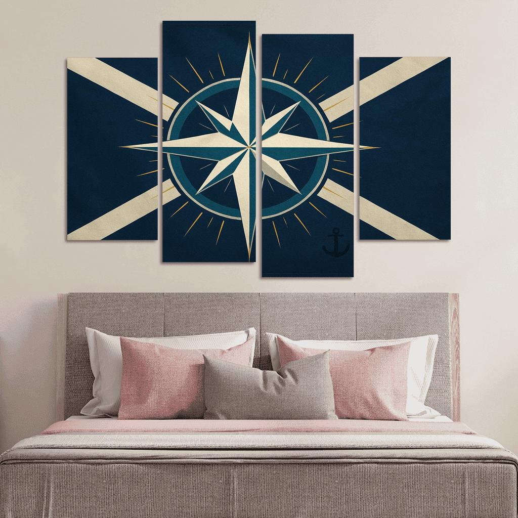 Mariners Compass Banner canvas paintings frame