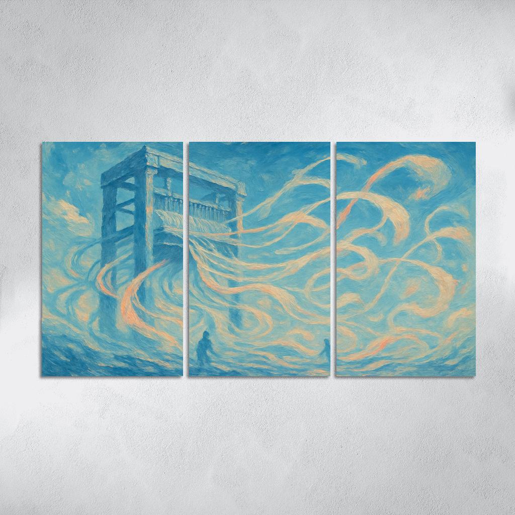 Cerulean Loom Of Becoming modern paintings frame