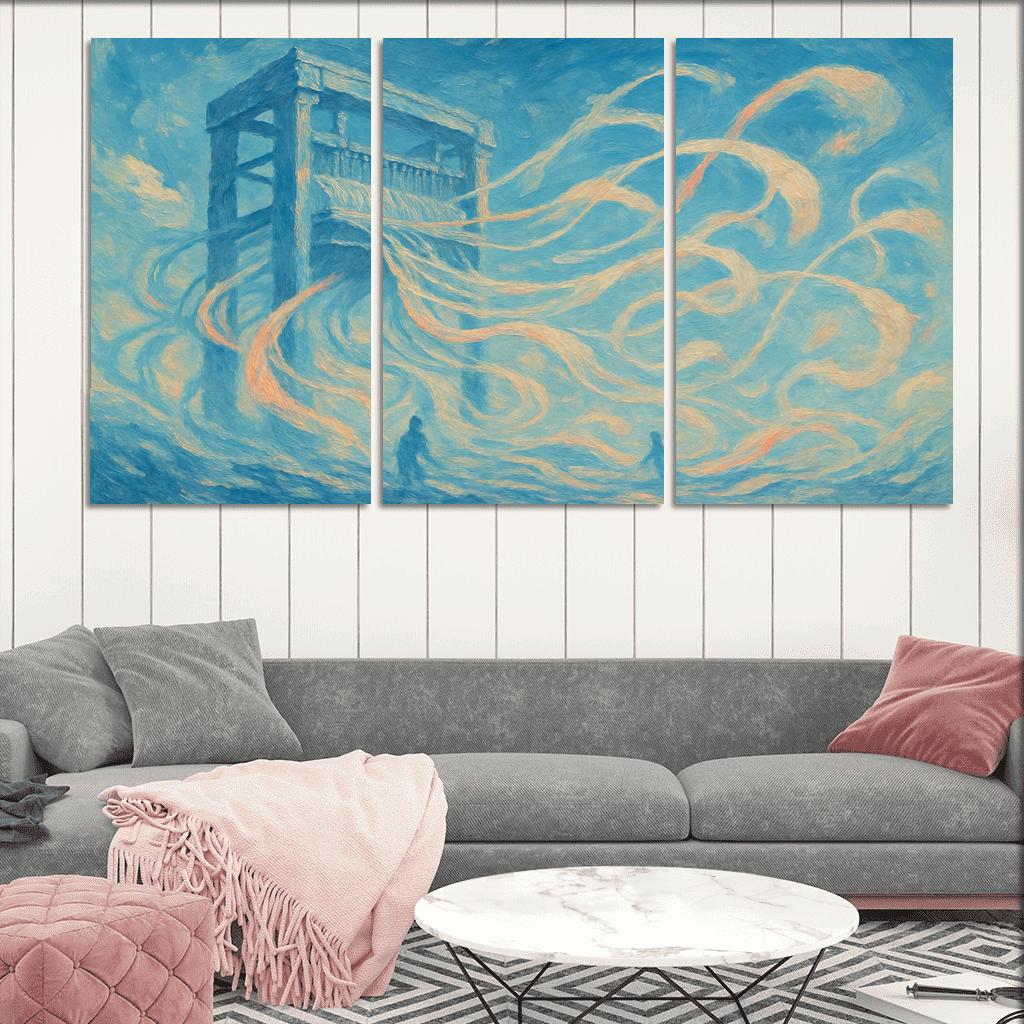 Cerulean Loom Of Becoming modern paintings frame