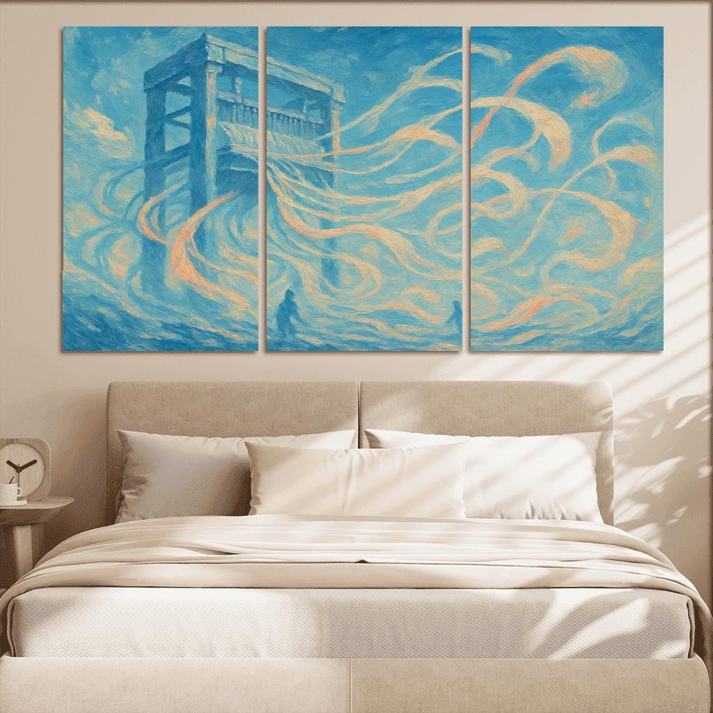 Cerulean Loom Of Becoming modern paintings frame