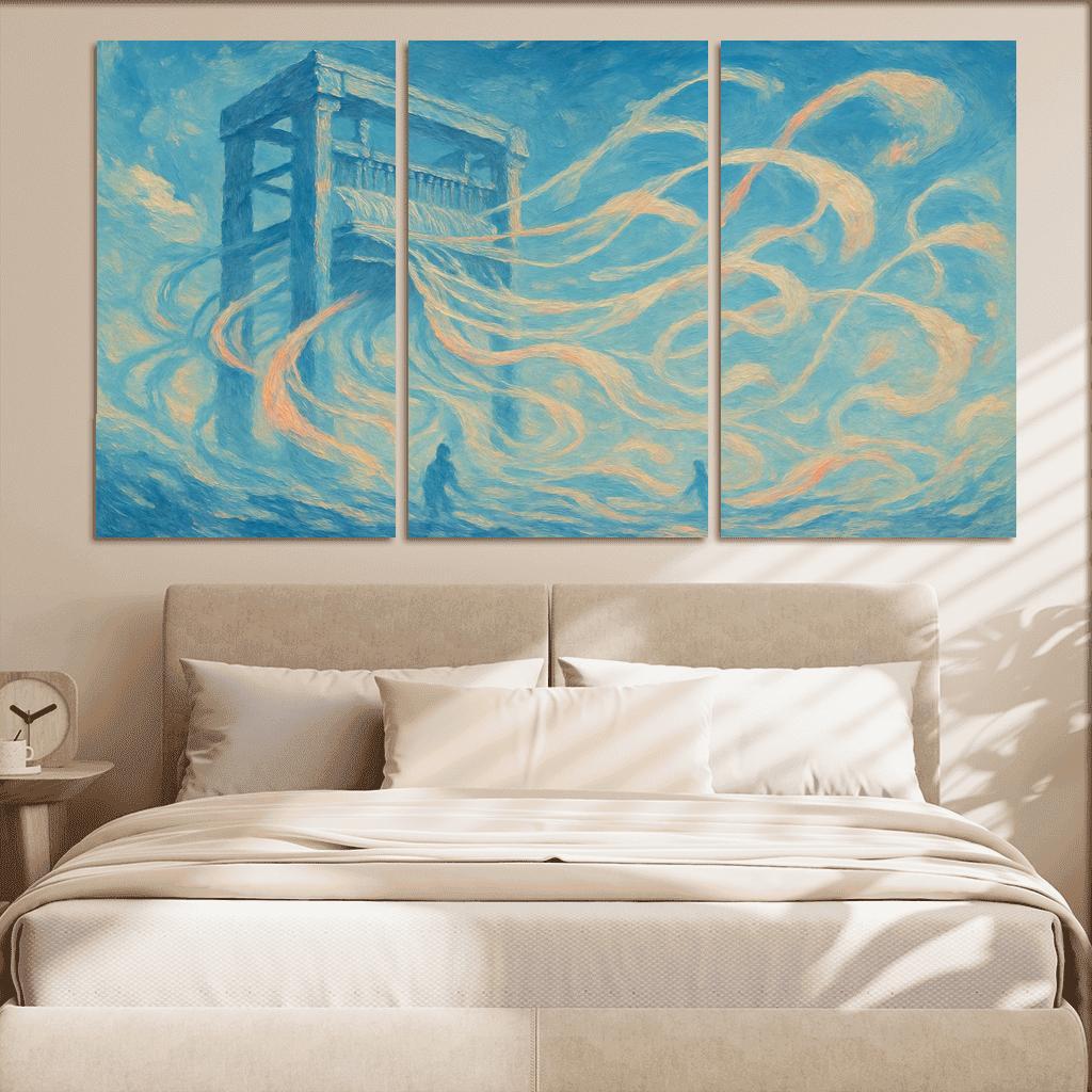 Cerulean Loom Of Becoming modern paintings frame