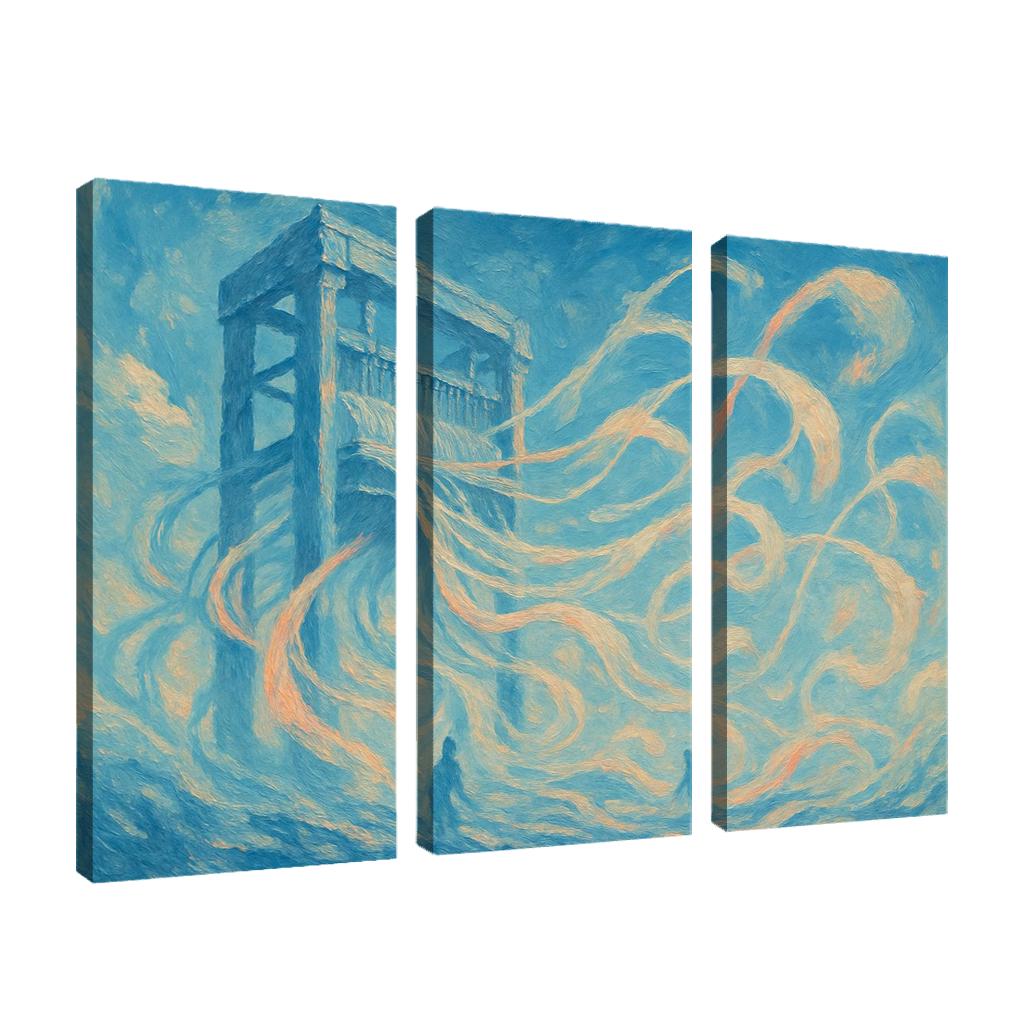 Cerulean Loom Of Becoming modern paintings frame