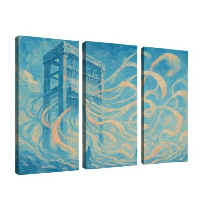 Cerulean Loom Of Becoming modern paintings frame