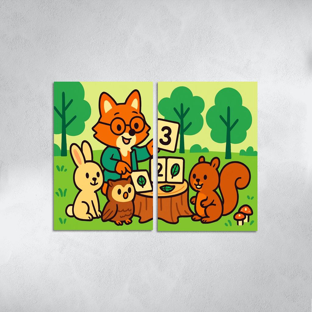 Forest Math Adventure oil paintings frame