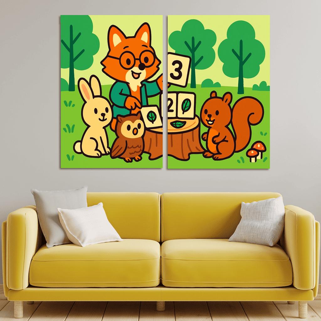 Forest Math Adventure oil paintings frame