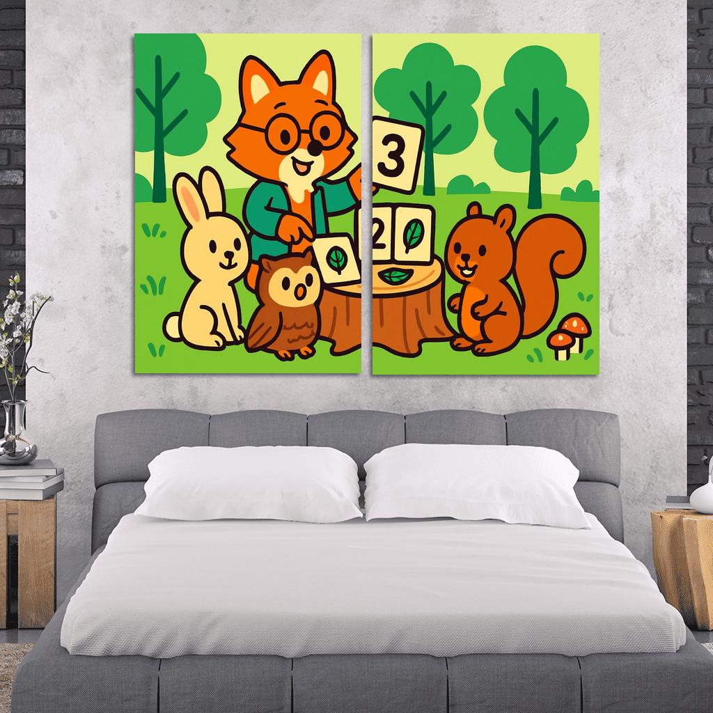 Forest Math Adventure oil paintings frame